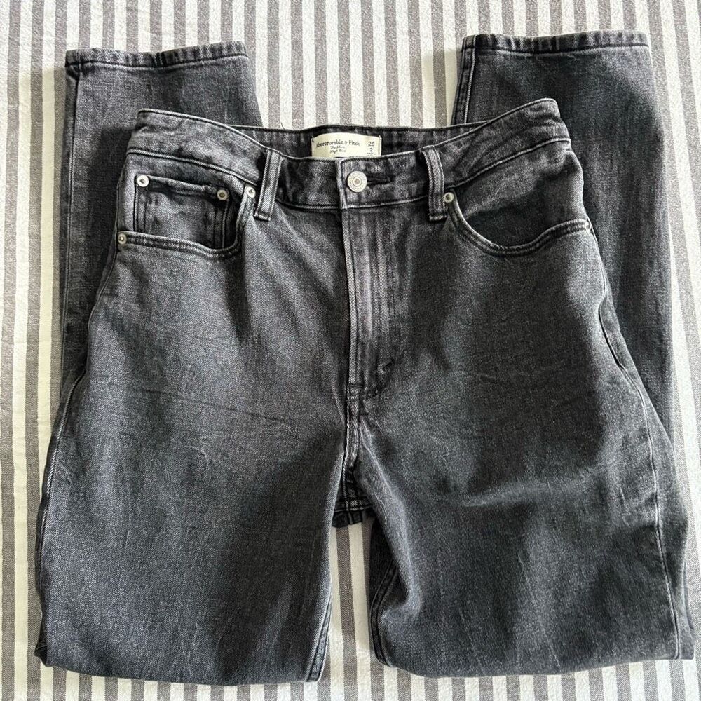 Abercrombie & Fitch Gray Straight Leg Jeans